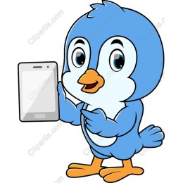 Tech-Savvy Blue Bird