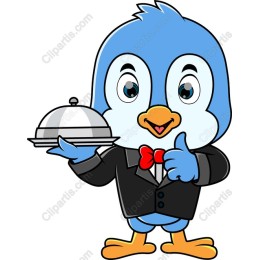 Charming Blue Bird Waiter