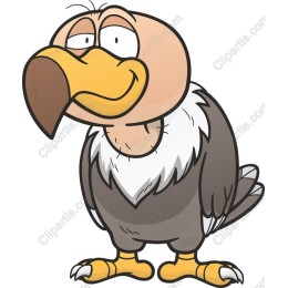 Cheerful Cartoon Vulture