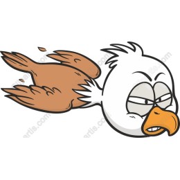 Determined Bird in Flight