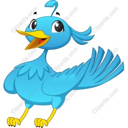 Cheerful Blue Bird