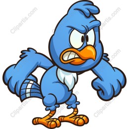 Fierce Blue Bird Animated
