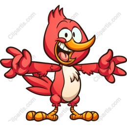 Cheerful Cartoon Bird
