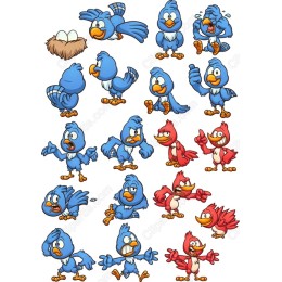  Bird Clipart Bundle - Whimsical Bird