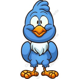 Adorable Bluebird Cartoon