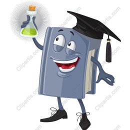 Cheerful Graduation Book Character