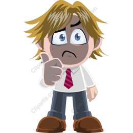 Playful Cartoon Businessman