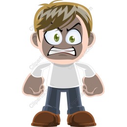 Angry Cartoon Boy