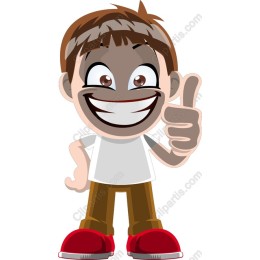 Cheerful Boy Character