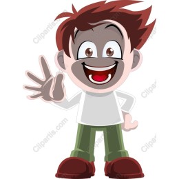 Cheerful Animated Boy