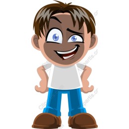 Cheerful Boy Character