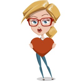 Charming Heart-Bearing Woman