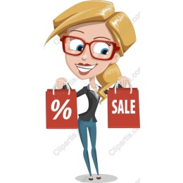 Cheerful Sale Woman