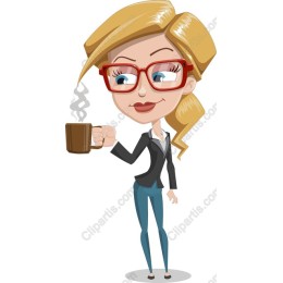 Confident Coffee-Loving Woman