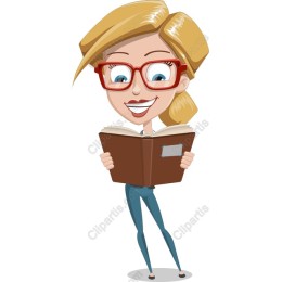Cheerful Woman Reading