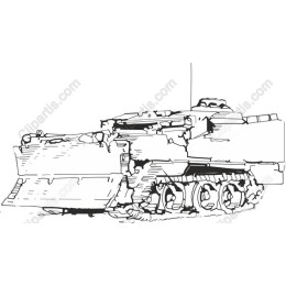 Military Tank Line Art