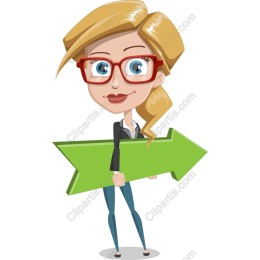 Professional Businesswoman with Green Arrow