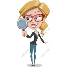 Confident Woman with Magnifying Glass