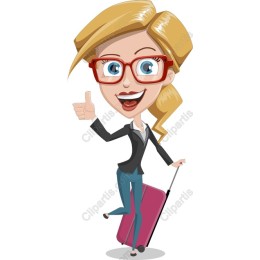 Cheerful Blonde Businesswoman