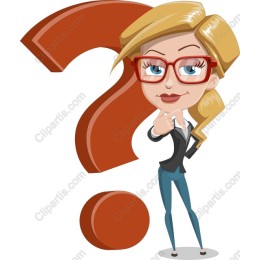Curious Woman with Question Mark