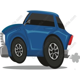 Blue Cartoon Car