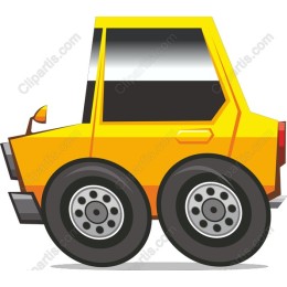 Playful Yellow Cartoon Car