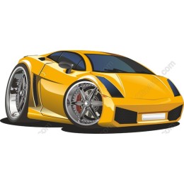 Sleek Yellow Sports Car