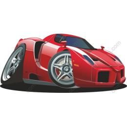 Dynamic Red Sports Car