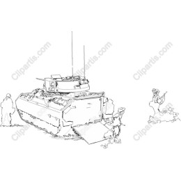 Military Tank and Soldiers