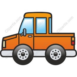 Orange Pickup Truck