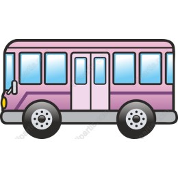 Pink Cartoon Bus