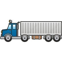Blue Truck with Cargo Container
