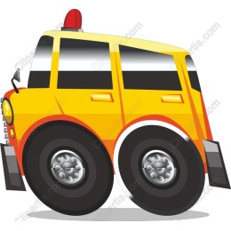 Whimsical Yellow Cartoon Car