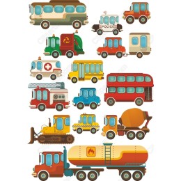Vibrant Vehicle Bundle - Clipart Set