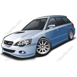 Sleek Blue Car