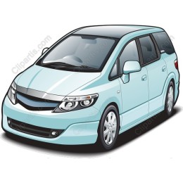 Modern Light Blue Minivan