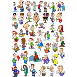 Whimsical Cartoon Character Set - Bundle