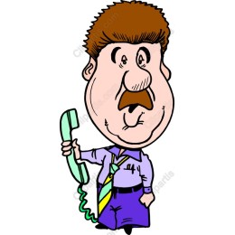 Quirky Office Worker Cartoon
