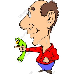 Whimsical Parrot and Character
