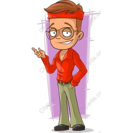 Cheerful Retro Young Man