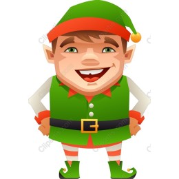 Cheerful Christmas Elf