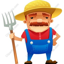 Cheerful Farmer Character