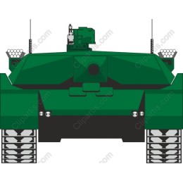 Military Tank Rear View