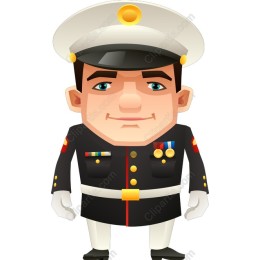 Proud Military Officer Character