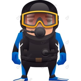Cartoon Scuba Diver