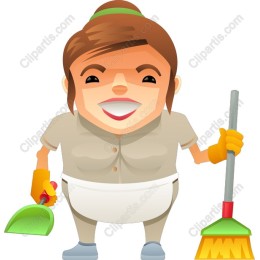 Cheerful Female Cleaner