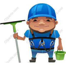 Cheerful Window Cleaner