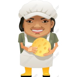 Cheerful Baker with Cheese