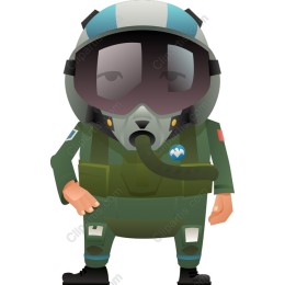 Cartoon Fighter Pilot