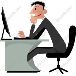 Productive Man at Desk
